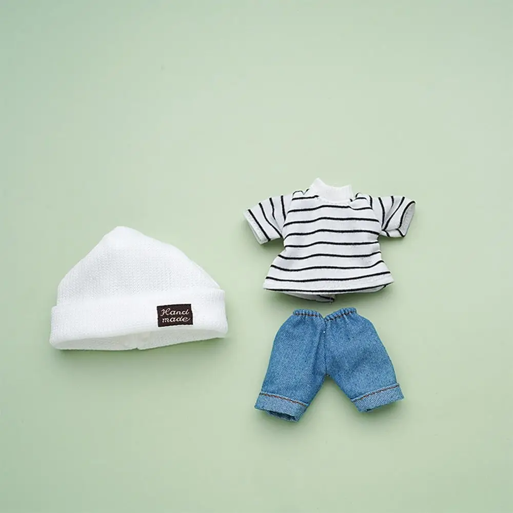 Conjunto de ropa para muñecas BJD con camiseta vaquera y gorro - imagen 4