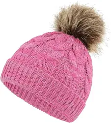 Gorro de invierno para bebé – Forro térmico de punto cable