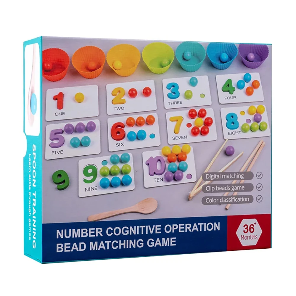 Juguete Montessori de clasificación con cuentas y sensor de colores - imagen 3
