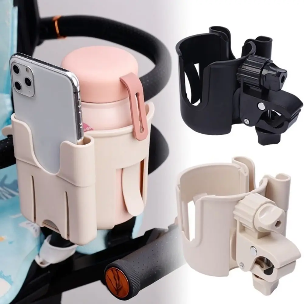 Portavasos para cochecito universal ajustable con soporte de teléfono - imagen 4