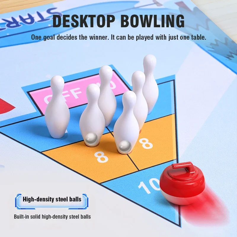 Juego de curling de mesa para niños interactivo con papá y mamá - imagen 5