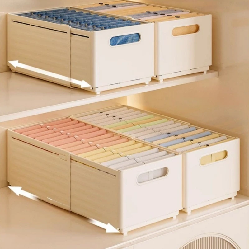 Organizador de armario con compartimentos: caja retráctil para ropa - imagen 4