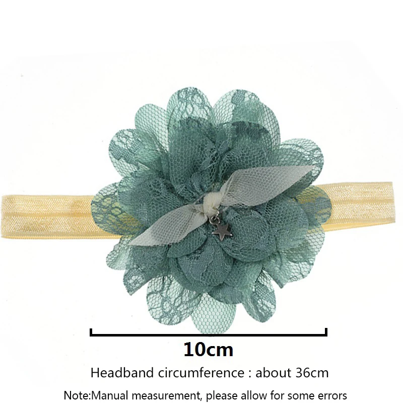 Diadema bebé elástica con encaje floral estilo hada para fiestas - imagen 4