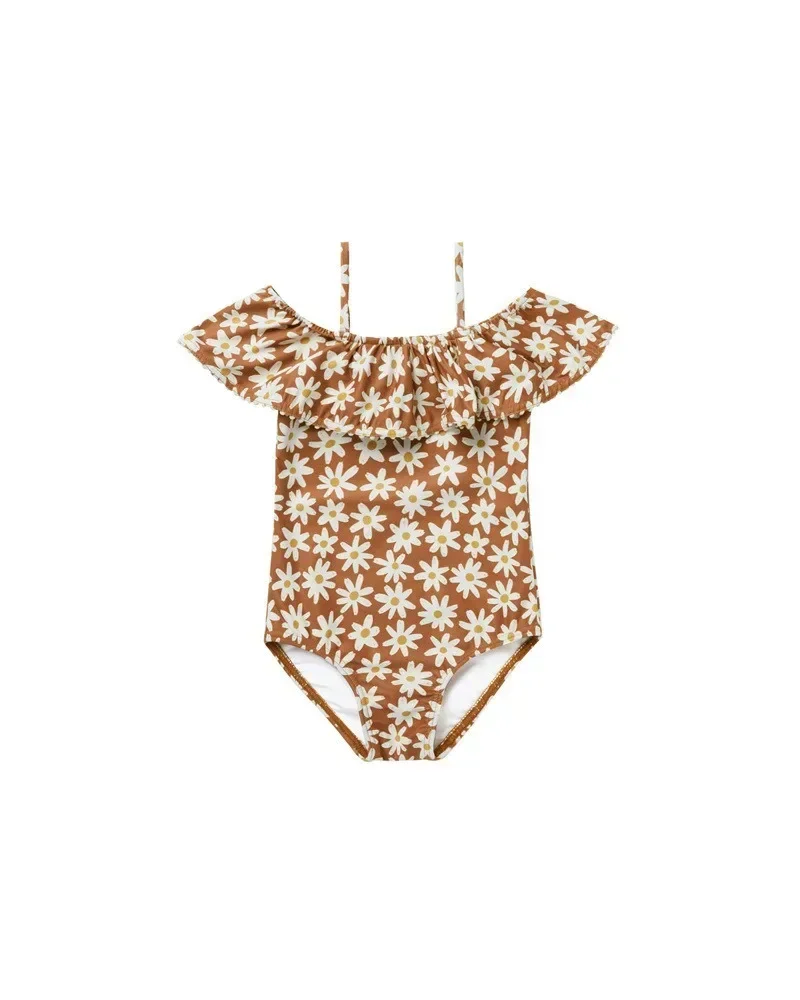 RC traje de baño una pieza a rayas floral para niña - imagen 3