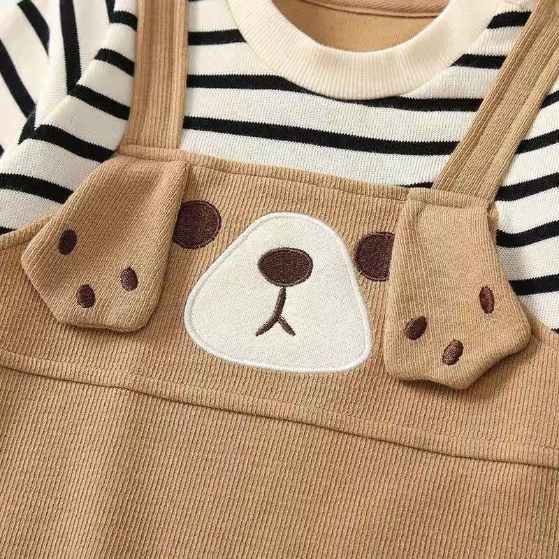 Pelele infantil a rayas manga larga