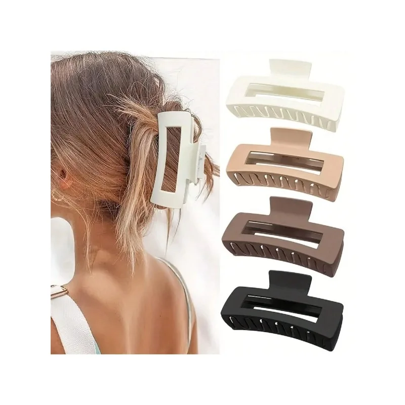 Pinza de pelo garra cangrejo negra elegante acrílico - imagen 4