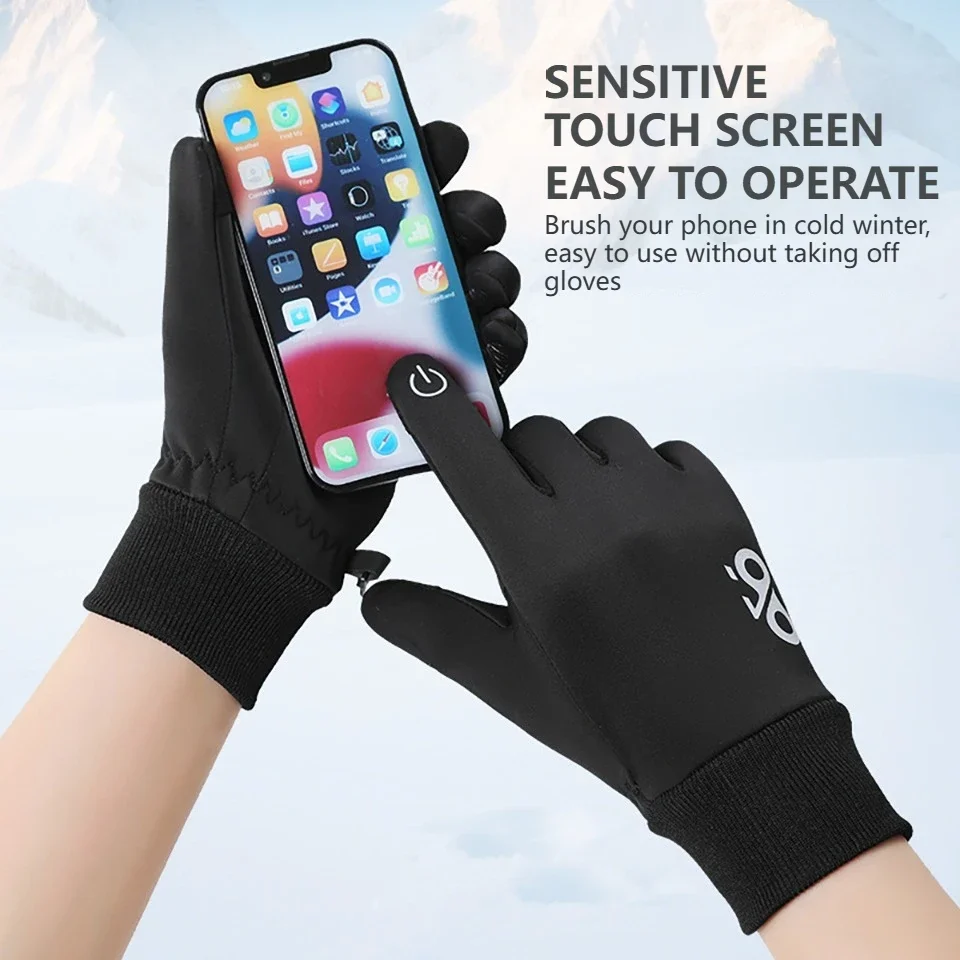Guantes de invierno para niños y niñas con pantalla táctil forro polar - imagen 3