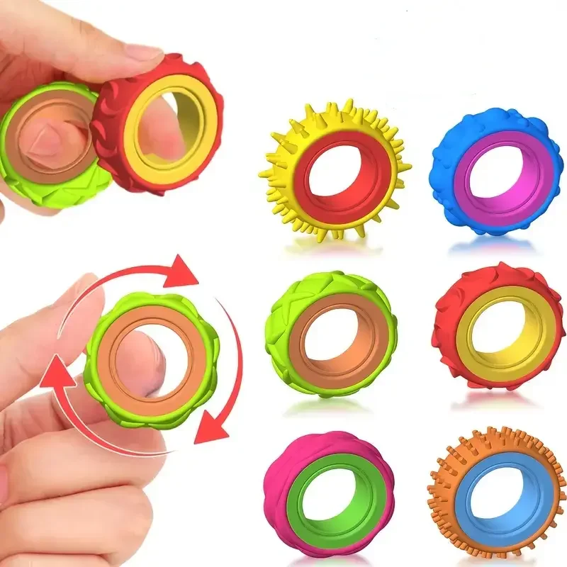 Anillo sensorial antiestrés para manos y dedos, uso cotidiano
