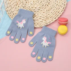 Guantes de invierno niños – Gruesos, cálidos, cinco dedos cortavientos