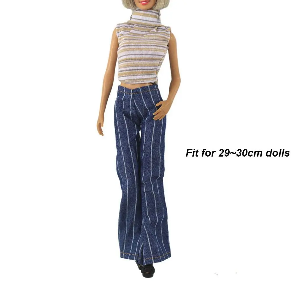 Pantalones vaqueros florales para muñeca BJD 1/6