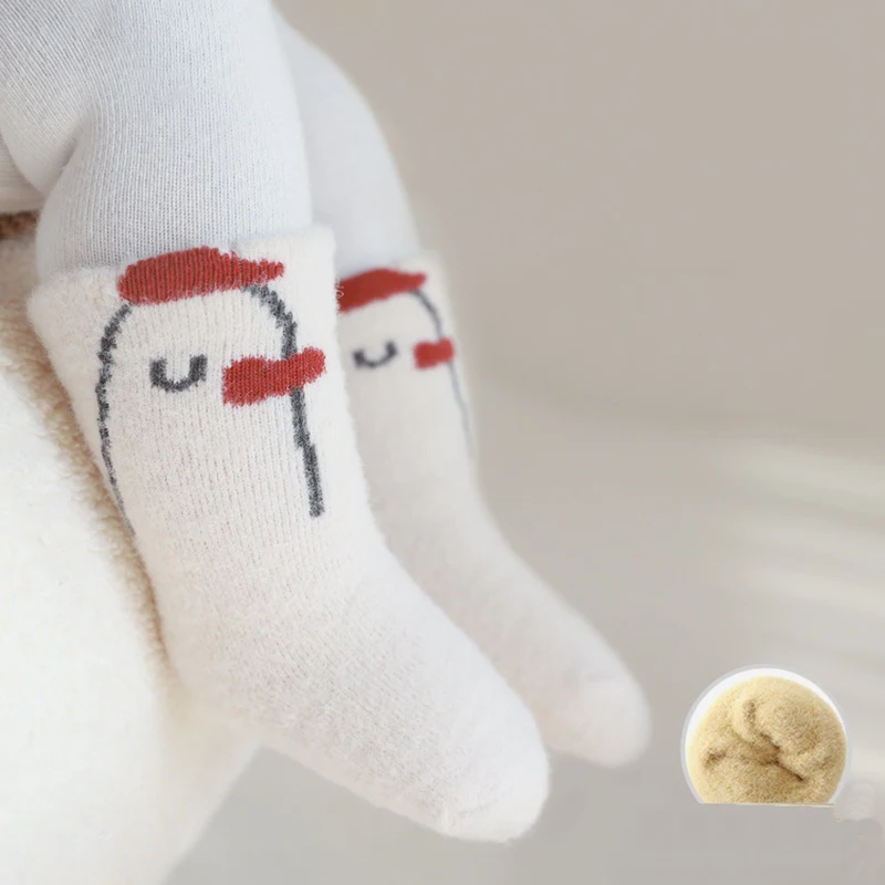 Calcetines de terciopelo suave para bebé - Invierno - imagen 4