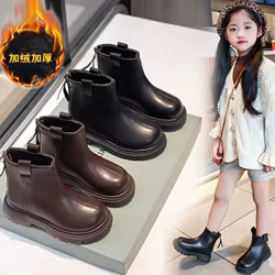 Botas de invierno para niñas de ante antideslizantes cortas