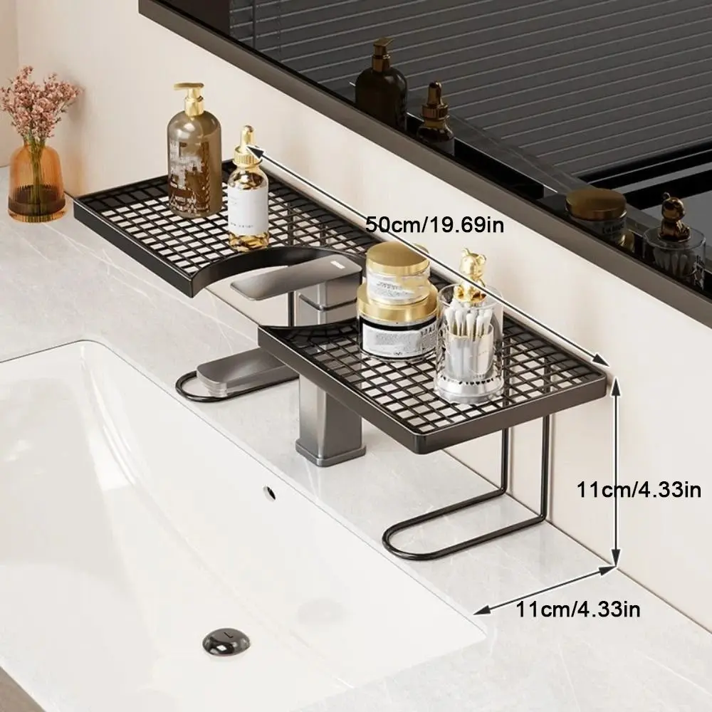Estante de almacenamiento universal para baño en color negro y blanco
