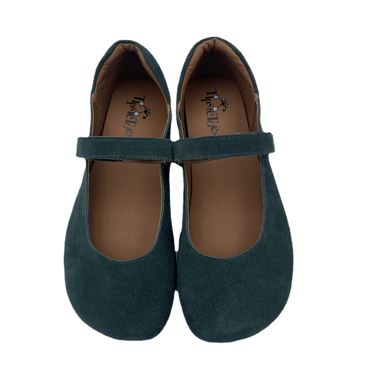 Tipsietoes – Zapatos descalzos bailarina cuero gamuza suela plana - imagen 4