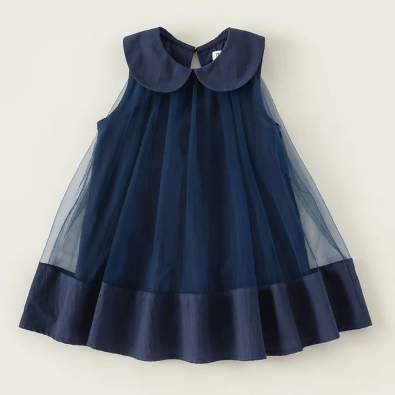 Vestido de princesa azul Peter Pan de verano para niña - imagen 2
