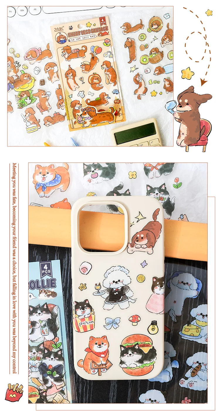 Pack de 4 hojas de pegatinas