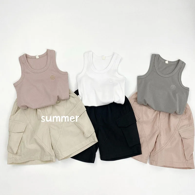 Pantalones harem de cinco cuartos para niños con cintura elástica - imagen 2