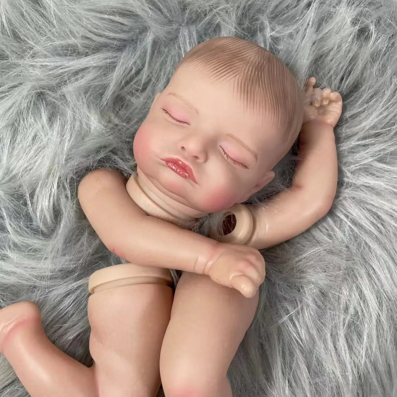 Rosalie - Muñeco reborn de vinilo realista con cuerpo de tela - imagen 5