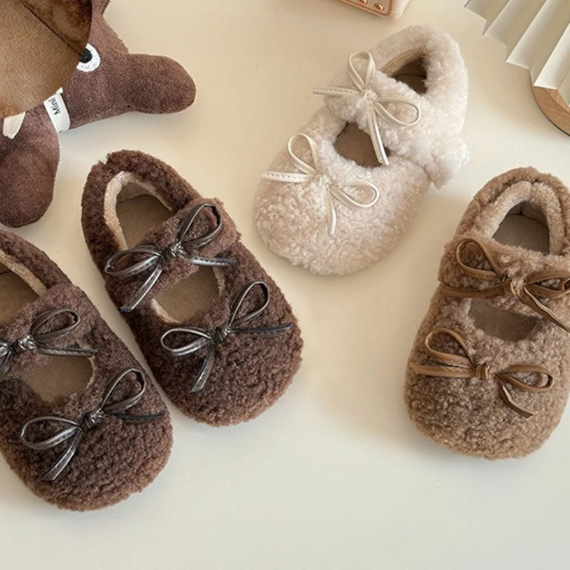 Botas antideslizantes de piel y terciopelo para caminar preescolar - imagen 5