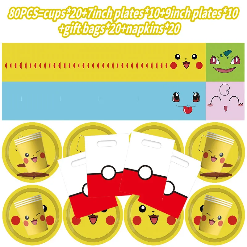 Decoración cumpleaños infantil Pokémon con globos Pikachu relámpago - imagen 4