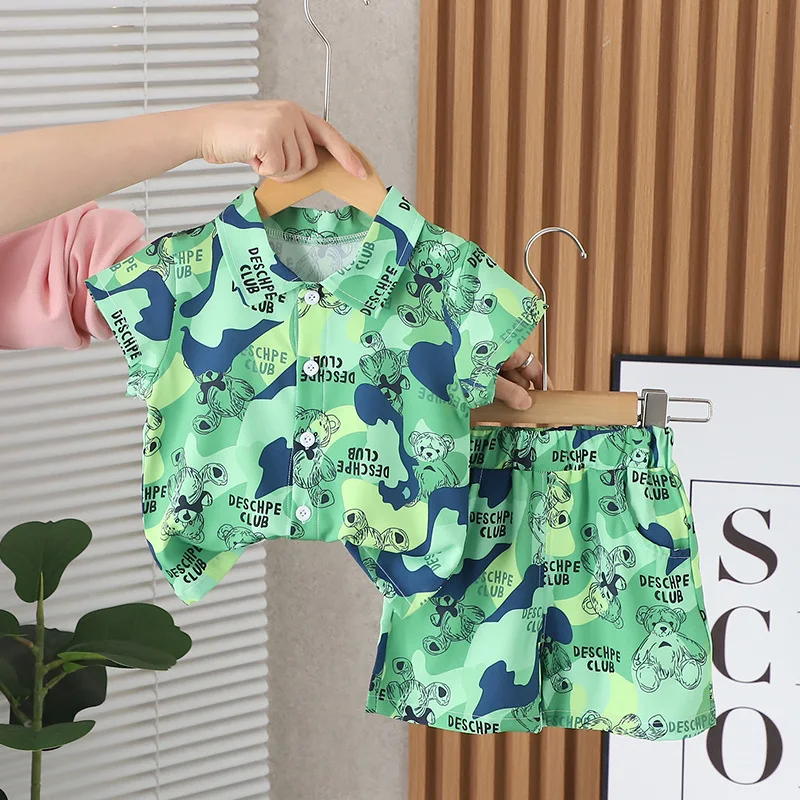 Ropa de verano para niños: camisa y shorts de algodón - imagen 5