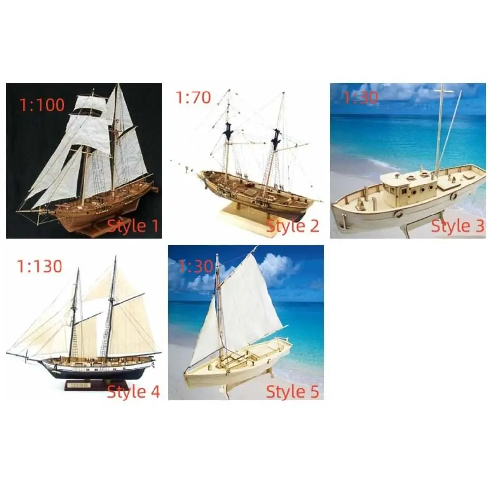 Maqueta de velero de madera para montar, hecho a mano - imagen 5