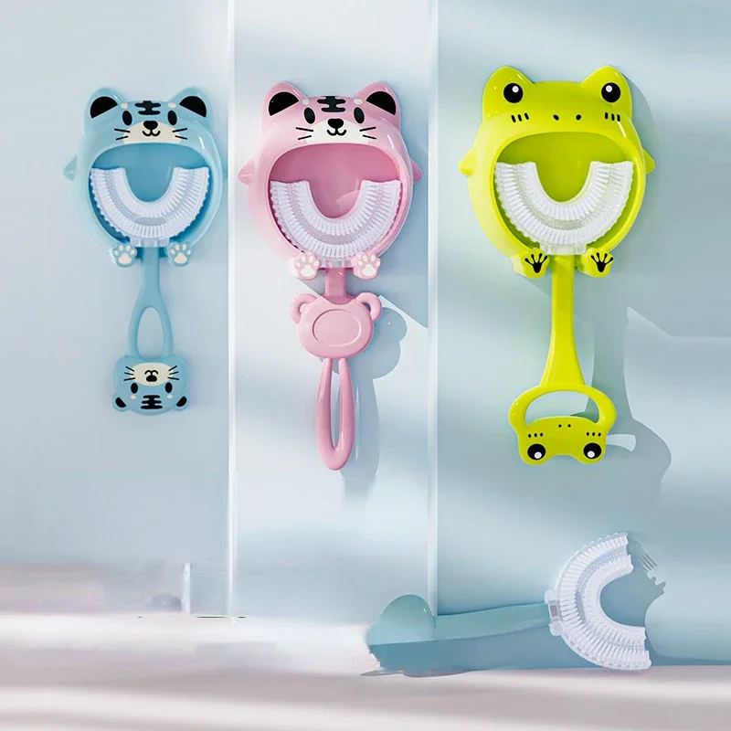 Cepillo dental infantil de silicona con cerdas suaves para niños