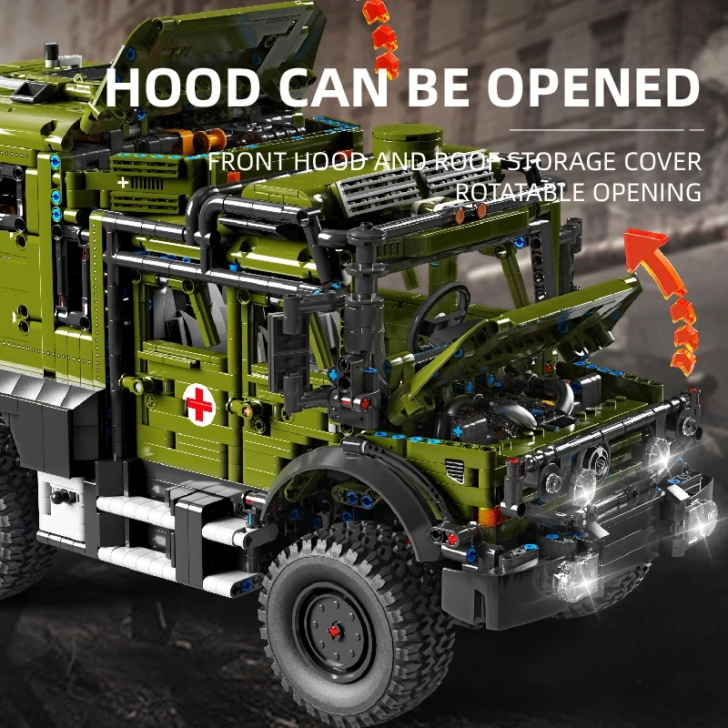 Bloques de construcción grandes camión ambulancia todoterreno - imagen 3