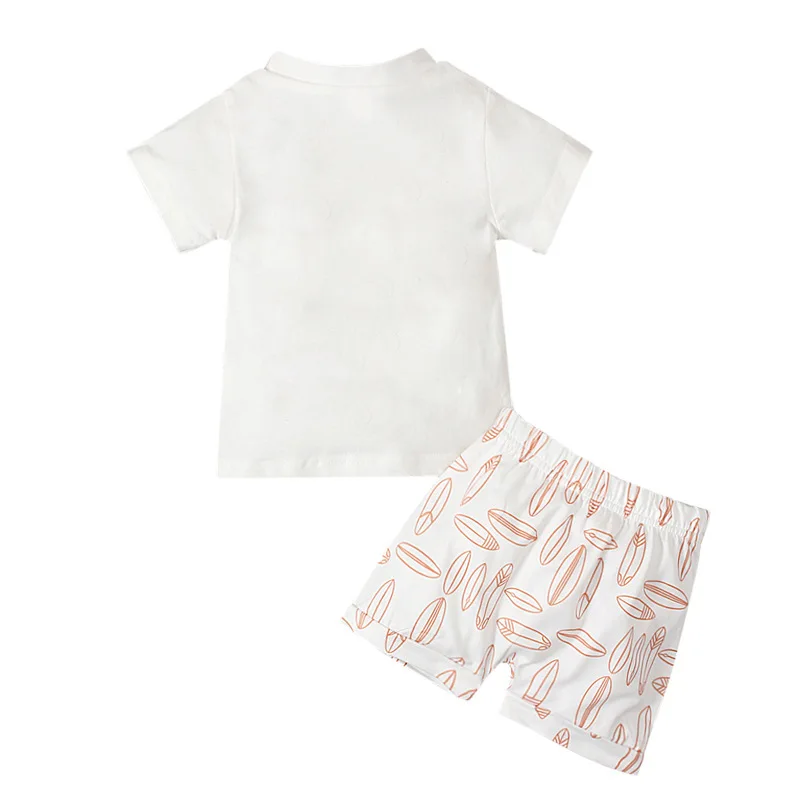 Conjunto bebé verano camiseta y pantalón corto algodón