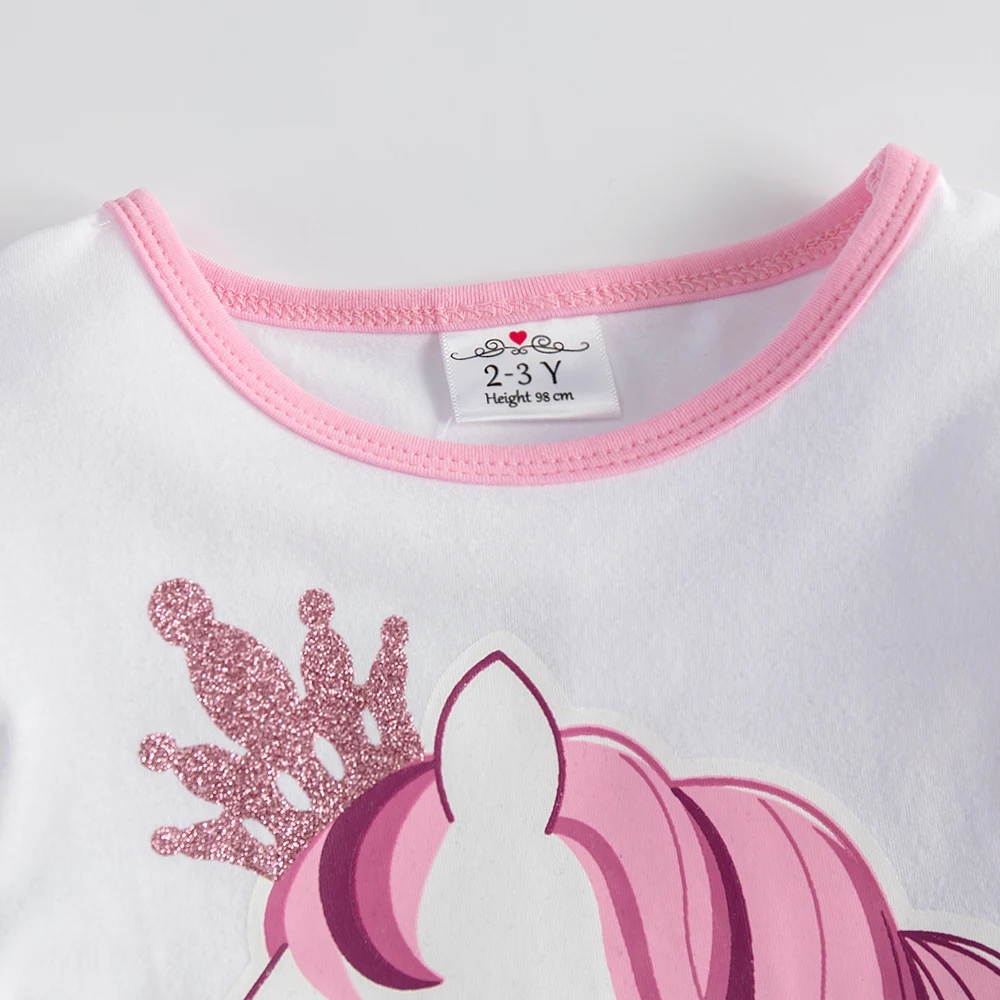 DXTON vestido niña de malla en capas blanco para otoño - imagen 3