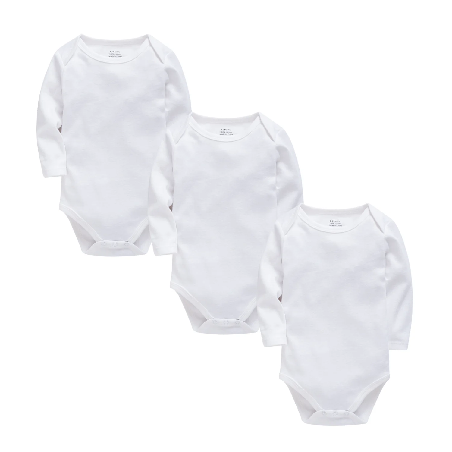 Body de algodón para bebé recién nacido – Blanco y gris - imagen 5