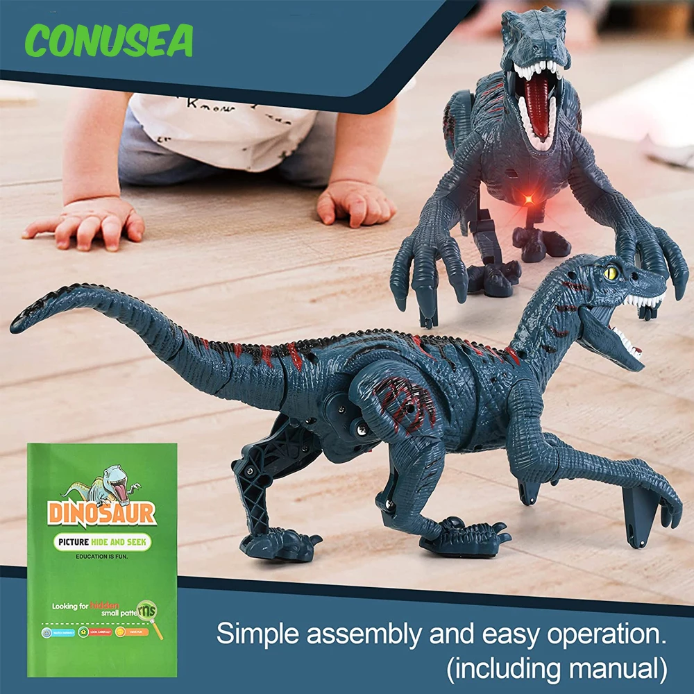 Juguete de dinosaurio teledirigido Kid Velociraptor con sonido - imagen 4