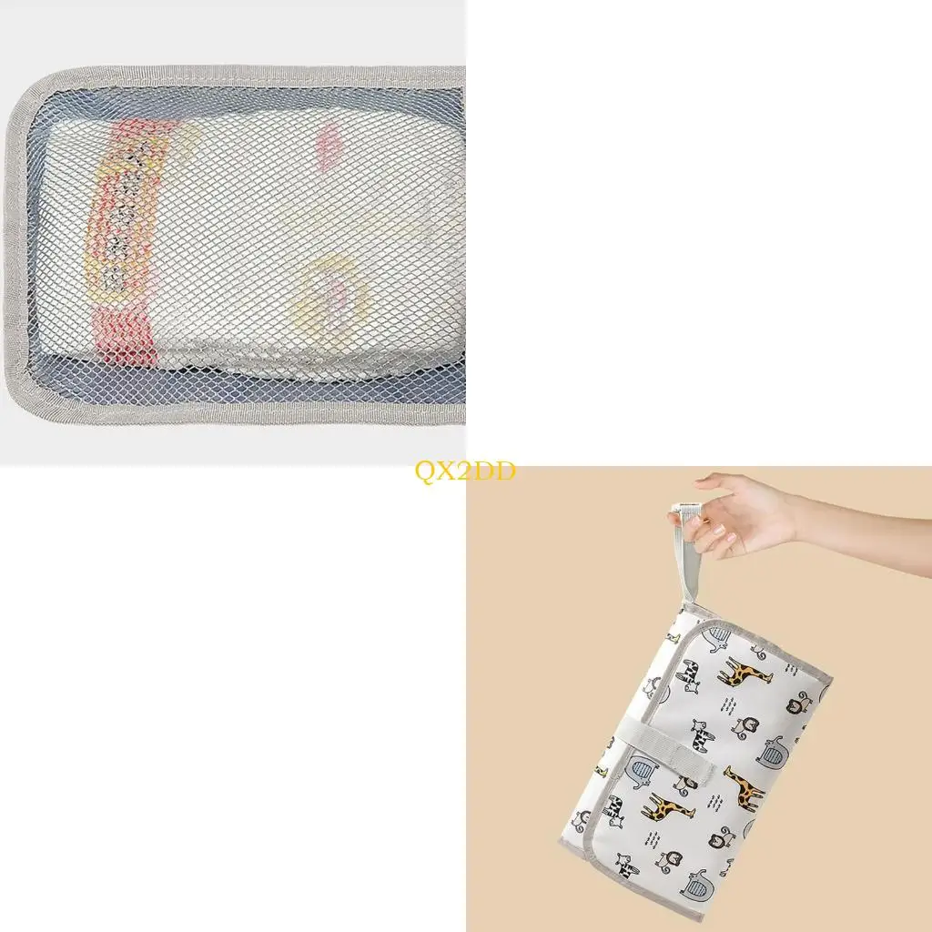 QX2D Alfombra de orina infantil portátil cambiadora con bolsa - imagen 5