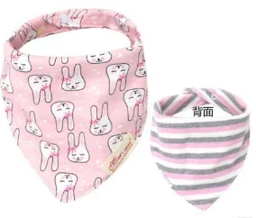 Baberos bandana de algodón suave para bebé con bordado - imagen 4