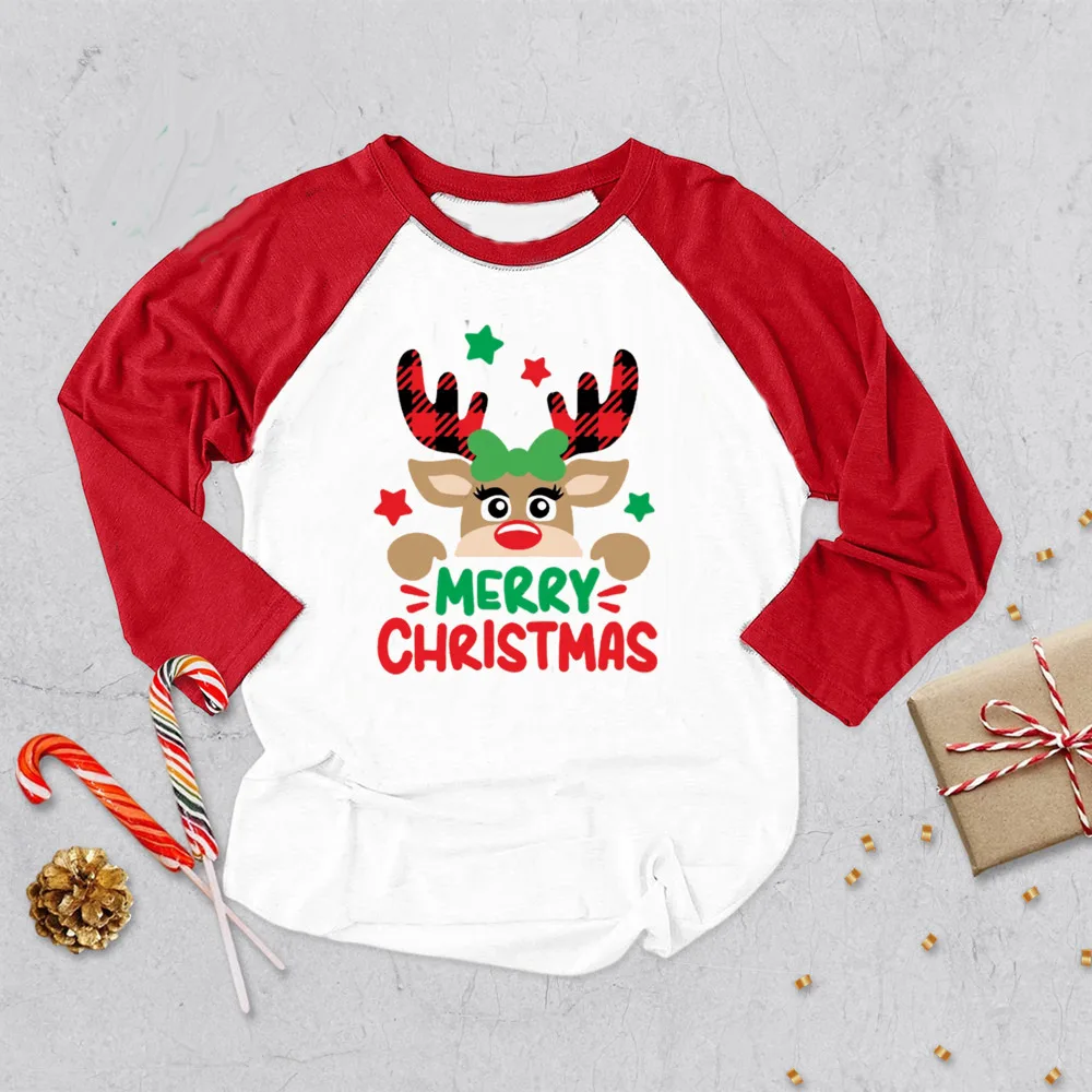 Camiseta Navidad infantil con estampado de ciervos - imagen 2