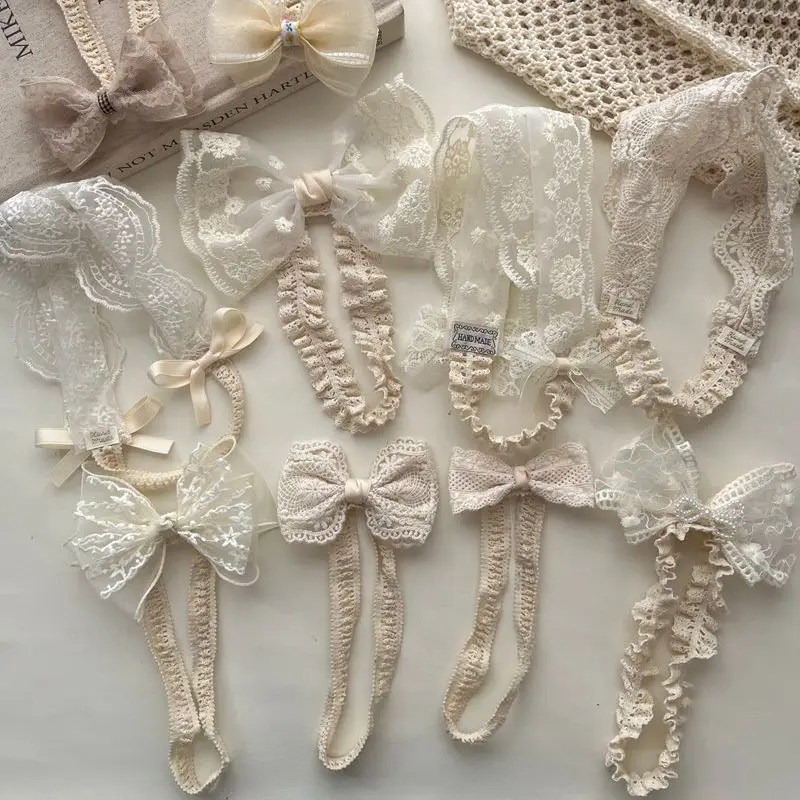 Diadema bebé de encaje floral para niña – estilo princesa - imagen 3