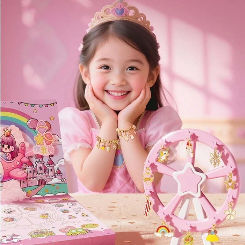 Kit de pulseras DIY con abalorios y colgantes para niñas - imagen 5