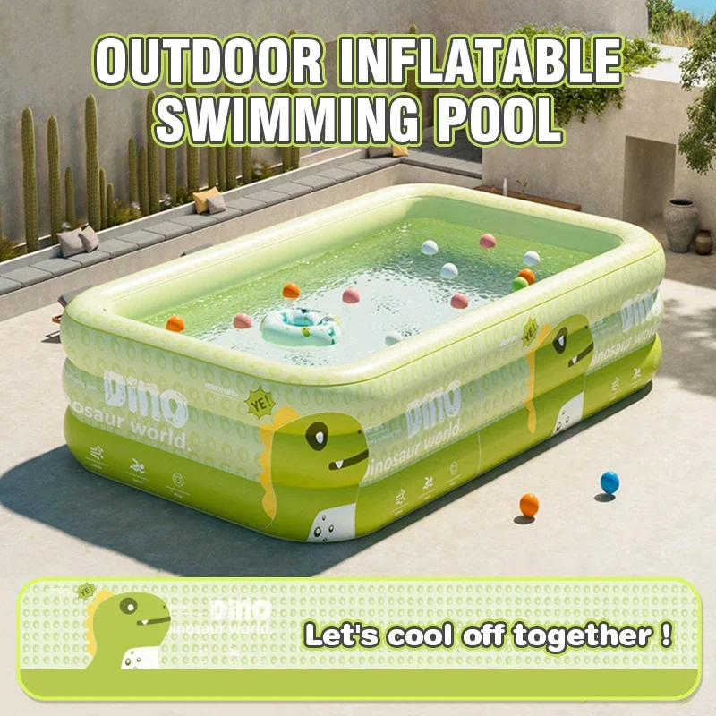 Piscina hinchable familiar de PVC reforzada para niños y adultos - imagen 4