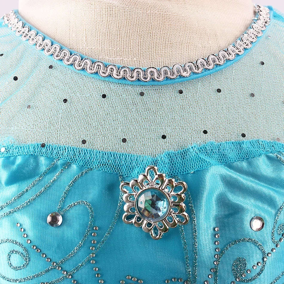 Vestido largo princesa Elsa para niña – Disfraz de fiesta - imagen 2
