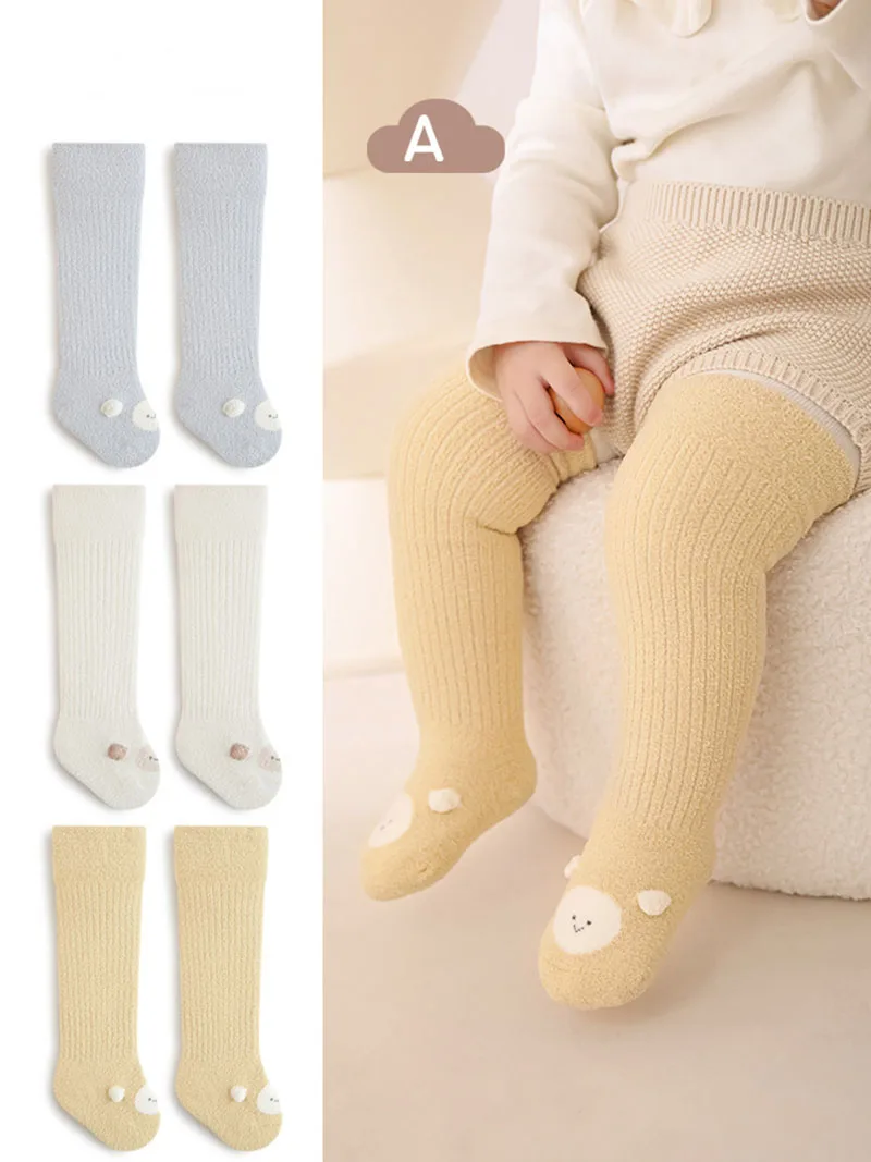 MILANCEL medias de invierno para bebé gruesas hasta la rodilla - imagen 5