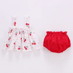 Conjunto verano vestido y shorts para bebé niña – 6 a 24 meses