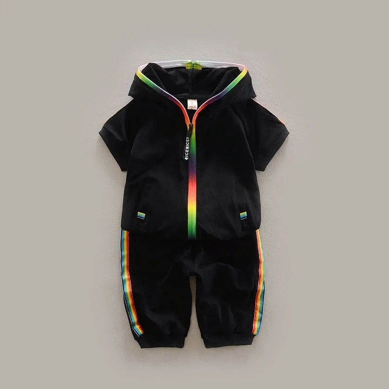 Conjunto veraniego infantil con sudadera y short – Estilo deportivo - imagen 2