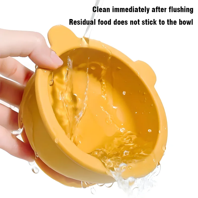 Cuenco de silicona para bebé con ventosa y aprendizaje de comida - imagen 2