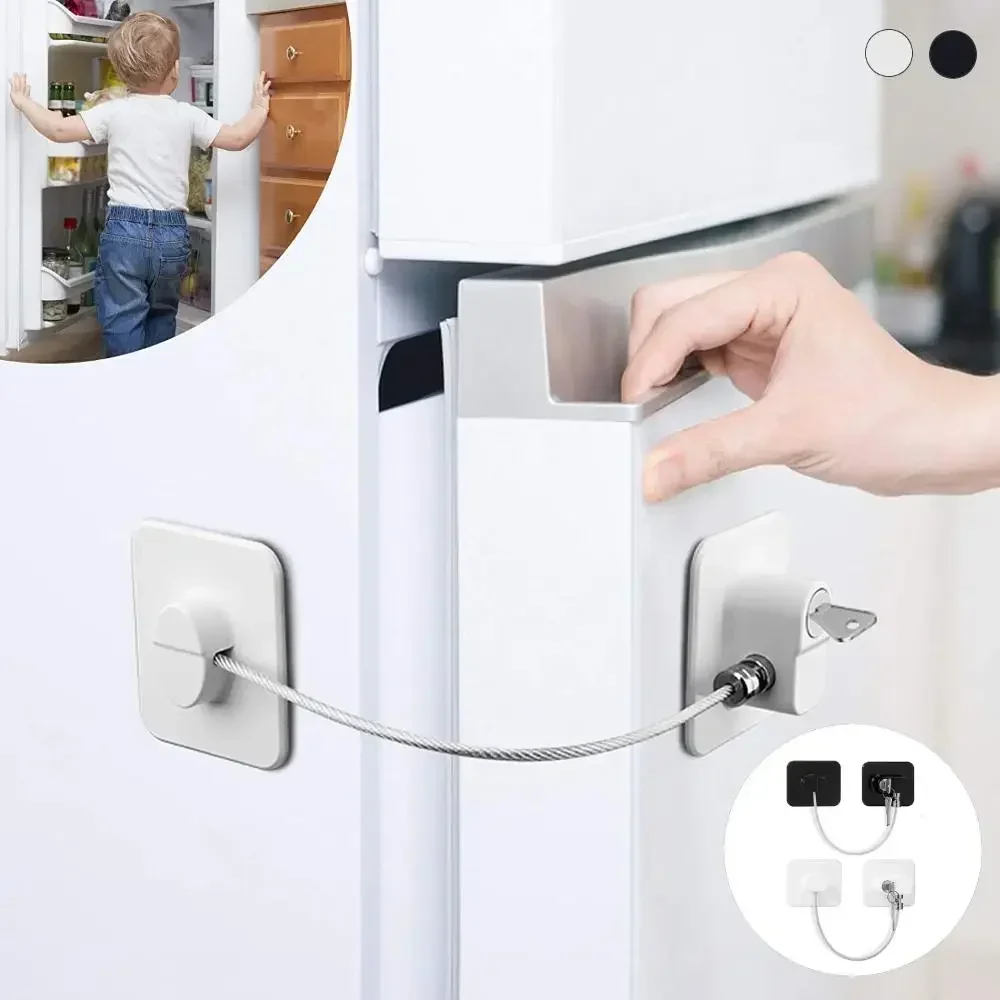 Cerradura instalada en refrigerador