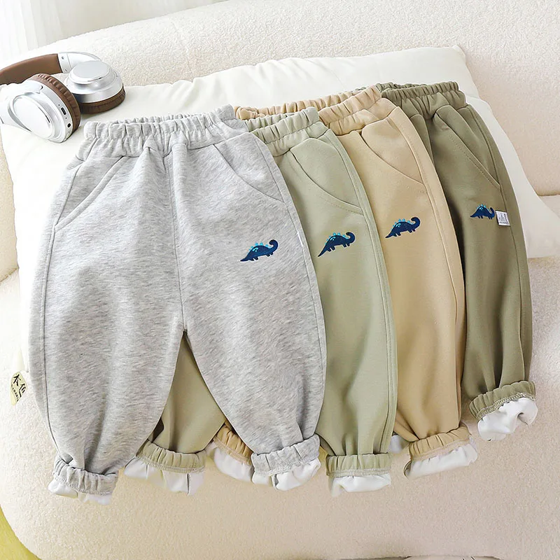 MILANCEL Pantalones chándal otoño niño dinosaurio bordado - imagen 3