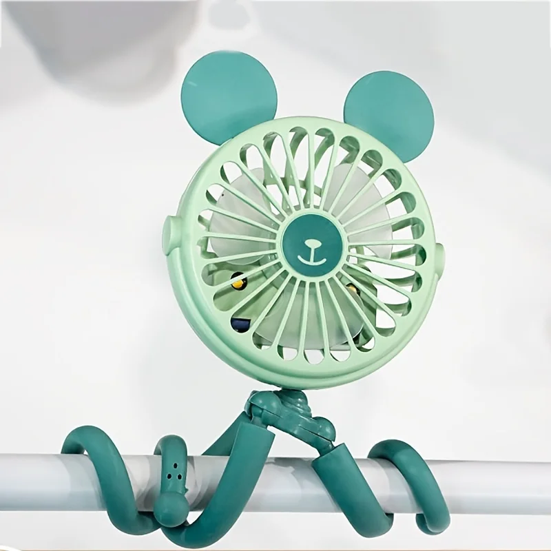 Ventilador para cochecito bebé pulpo con trípode flexible y USB - imagen 4