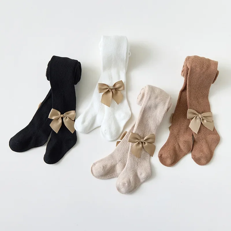 Pantimedias con lazo para niña – Medias retro transpirables - imagen 3