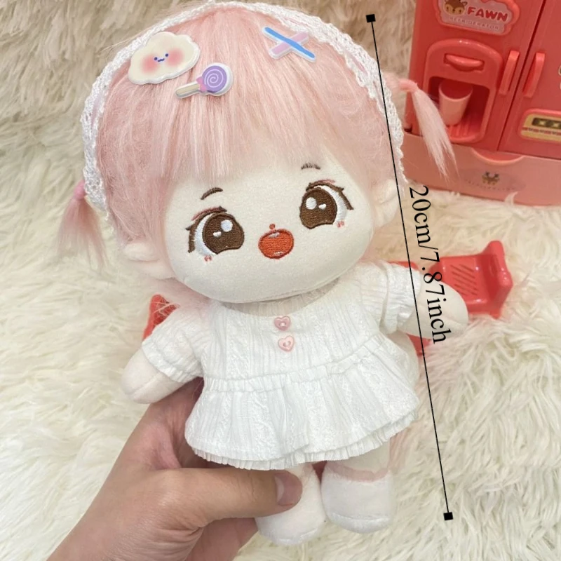 Ropa para muñeca de algodón: sudadera con capucha y falda - imagen 4