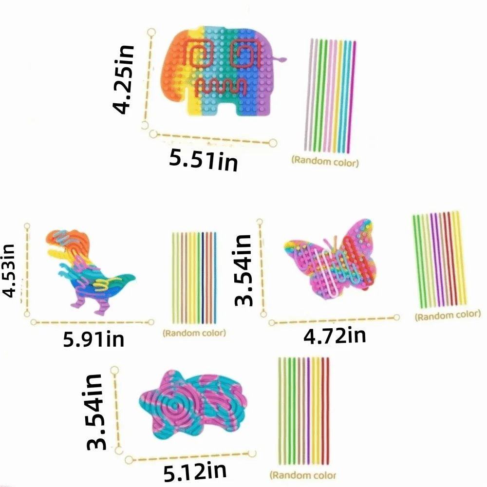 Tablero sensorial con varillas de silicona y dibujos animados - imagen 5
