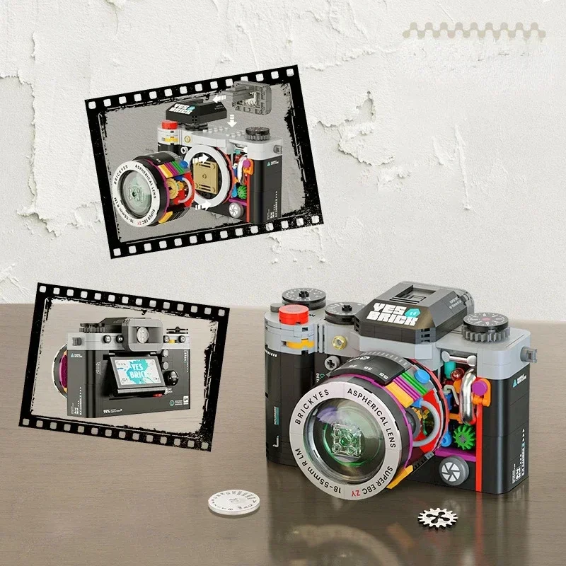 Bloques de construcción cámaras retro mini ladrillos para niños - imagen 3